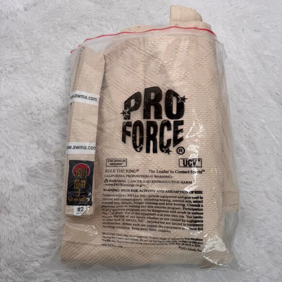 ProForce® Gladiator Judo Uniform Natural # 2 5’2” 125 pounds Unisex Men XS - Picture 14 of 15